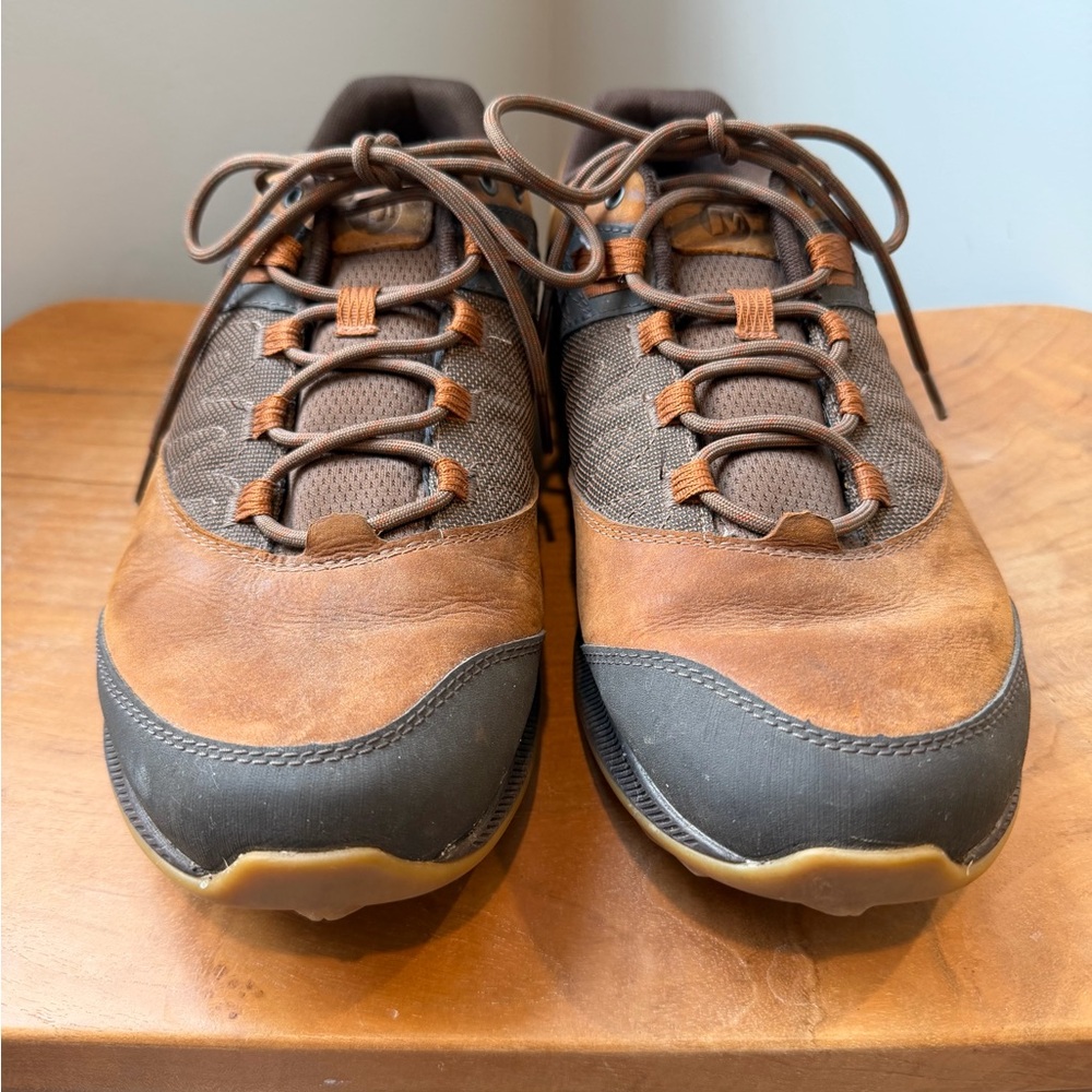 Merrell Men's Zion Brown Leather Trail Shoes Vibram Size 12 EUC - Picture 5 of 9